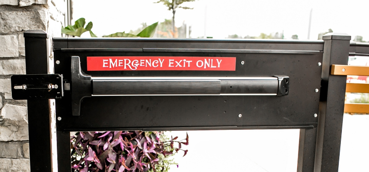 emergency push bar installation in Evanston, Illinois